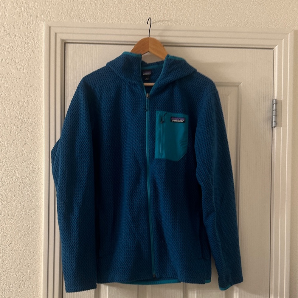 Patagonia Women’s R1 Air Fleece Blue Full-Zip Hoodie